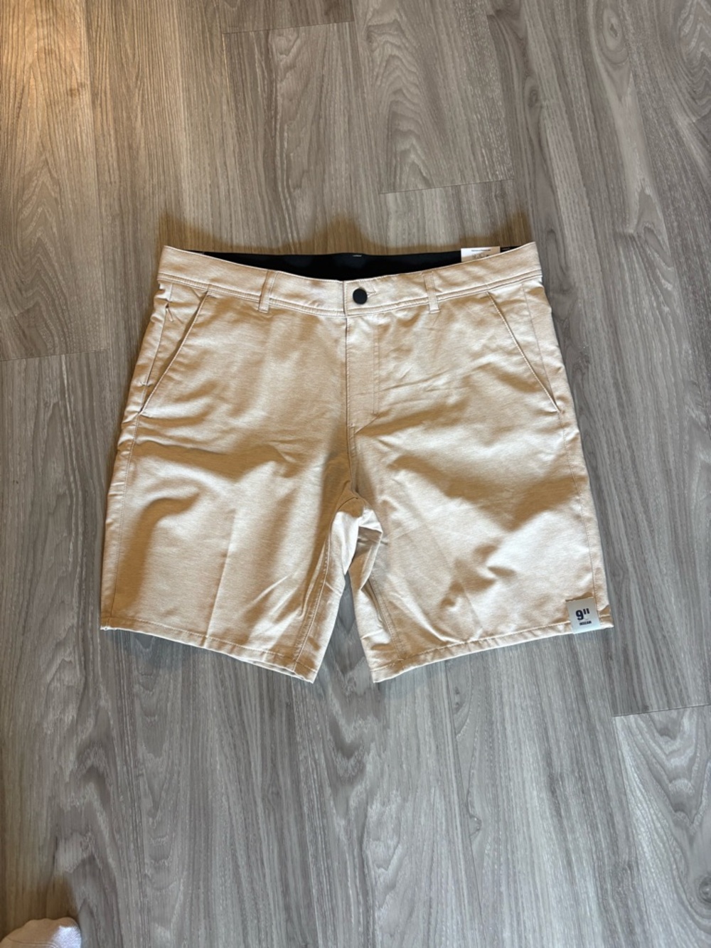 George Beige Flat Front Men’s Shorts